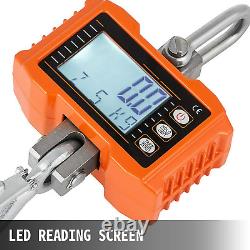 1000KG 2000LBS 1T High Precision Aluminum Digital Crane Scale Heavy Duty Hanging