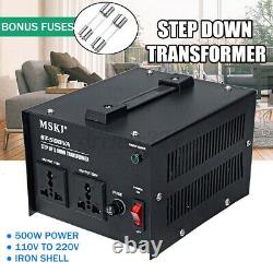 110V 220V Step Up & Down Voltage Converter Transformer Heavy Duty for 500W U F
