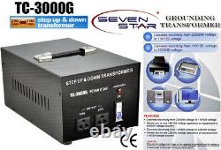 110\220 220\110 Transformer UP/DOWN 3000 WATT 3000W GROUNDING VOLTAGE CONVERTER