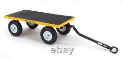 1,200 lbs. Utility Yard Cart Heavy Duty Steel with 2-in-1 Convertible Handle
