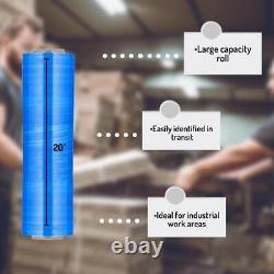 1 Roll Color Dark Machine Stretch Wrap, 20 x 5000' x 80 Ga, Blue