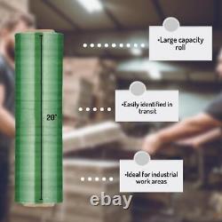1 Roll Color Dark Machine Stretch Wrap, 20 x 5000' x 80 Ga, Green