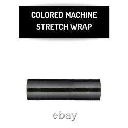 20 Rolls Color Dark Machine Stretch Wrap, 20 x 5000' x 80 Ga, Black