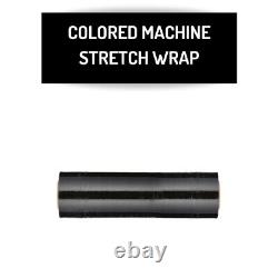 20 Rolls Color Dark Machine Stretch Wrap, 20 x 5000' x 90 Ga, Black