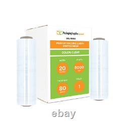 20 x 5000' Machine Stretch Wrap 80 Ga Ultraviolet Protection 1 Roll