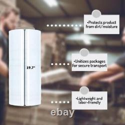 25 Rolls 19.7x5000' 63 Gauge Performance Machine Stretch Shrink Wrap Film Clear