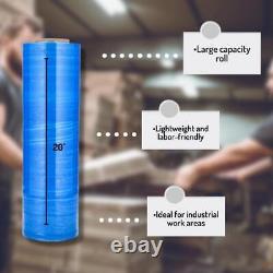 25 Rolls Machine Pallet Stretch Wrap 20x 5000' 63 Gauge Tinted Blue Shrink Film