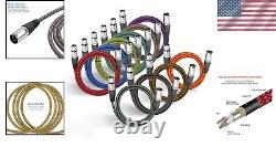 25ft Heavy Duty Multi-Colored XLR Patch Cable Set 10 Pack for Audio Excellence