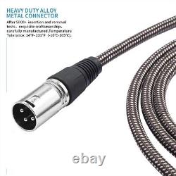 25ft Heavy Duty Multi-Colored XLR Patch Cable Set 10 Pack for Audio Excellence