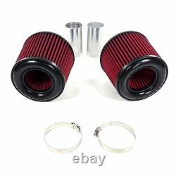 2.25 Hi Flow Dual Cone Twin Filter Air Intake Kit For BMW N54 135i 335i Z4 3.0L