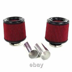 2.25 Hi Flow Dual Cone Twin Filter Air Intake Kit For BMW N54 135i 335i Z4 3.0L