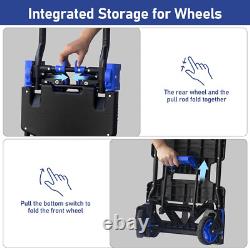 2-In-1Hand Truck Dolly Foldable, 330Lb Heavy Duty Carrying Convertible Dolly Cart