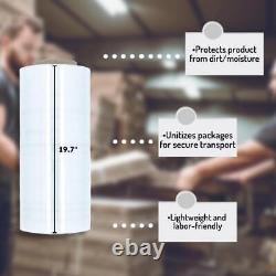 2 Rolls 19.7 x 5000' (63 Ga) Performance Machine Stretch Shrink Wrap Film Clear