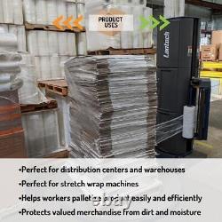 2 Rolls 19.7 x 5000' (63 Ga) Performance Machine Stretch Shrink Wrap Film Clear