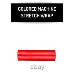 2 Rolls Cast Stretch Wrap 20 x 5000' 80 Gauge Dark Red Shrink Film for Machine