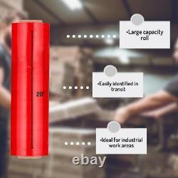 2 Rolls Cast Stretch Wrap 20 x 5000' 80 Gauge Dark Red Shrink Film for Machine