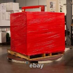 2 Rolls Cast Stretch Wrap 20 x 5000' 80 Gauge Dark Red Shrink Film for Machine