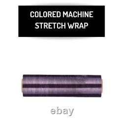 2 Rolls Cast Stretch Wrap 20x5000' 80 Gauge Dark Purple Shrink Film for Machine