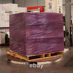 2 Rolls Cast Stretch Wrap 20x5000' 80 Gauge Dark Purple Shrink Film for Machine