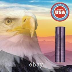 2 Rolls Cast Stretch Wrap 20x5000' 80 Gauge Dark Purple Shrink Film for Machine