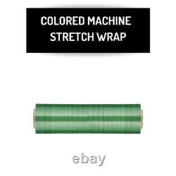 2 Rolls Color Dark Machine Stretch Wrap, 20 x 5000' x 80 Ga, Green