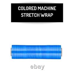 2 Rolls Color Dark Machine Stretch Wrap, 20 x 5000' x 90 Ga, Blue