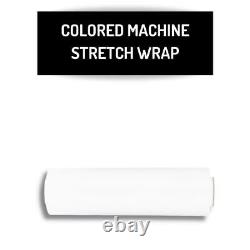 2 Rolls Dark Machine Stretch Wrap 20 x 5000' 63 Gauge White Plastic Shrink Film