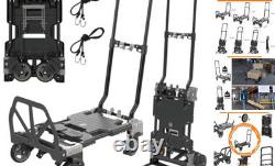 2-in-1 Folding Hand Truck, 330LBS Capacity Heavy Duty Dolly with Retractable