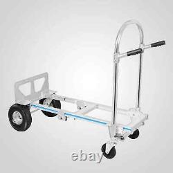 2 in 1 Heavy Duty Aluminum Hand Truck Dolly Convertible Utility Cart 1000Lb Load