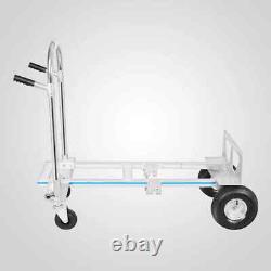 2 in 1 Heavy Duty Aluminum Hand Truck Dolly Convertible Utility Cart 1000Lb Load