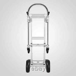 2 in 1 Heavy Duty Aluminum Hand Truck Dolly Convertible Utility Cart 1000Lb Load