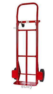 2in1 Convertible Hand Truck Heavy Duty 600 Lbs Capacity Powder Coated Red Finish