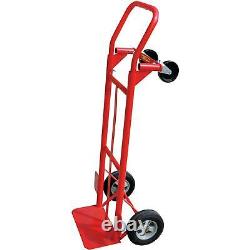 2in1 Convertible Hand Truck Heavy Duty 600 Lbs Capacity Powder Coated Red Finish