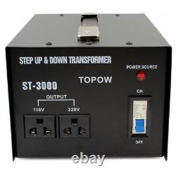 3000 Watt Step Up and Down Electrical Power Voltage Converter Transformer