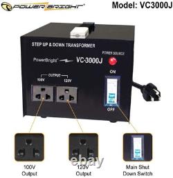 3000 Watts Japanese Voltage Transformers, Step Up and Down Japan 3000