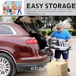 330LB Folding Hand Truck Dolly Cart with Telescoping Handle Heavy Duty