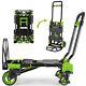 330lb Folding Hand Truck Heavy Duty Carrying, Combination Of Four Wheels And