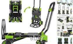 330LB Folding Hand Truck Heavy Duty Carrying, Combination of Four Wheels and