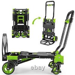 330LB Folding Hand Truck Heavy Duty Carrying, Combination of Four Wheels and