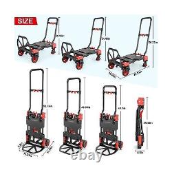 330LB Folding Hand Truck Heavy Duty Carrying, Combination of Four Wheels and
