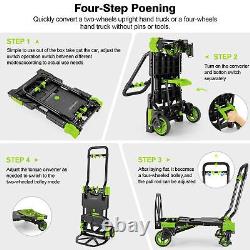 330LB Folding Hand Truck Heavy Duty Carrying, Combination of Four Wheels and