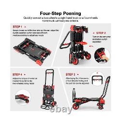 330LB Folding Hand Truck Heavy Duty Carrying, Combination of Four Wheels and