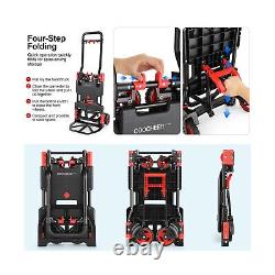 330LB Folding Hand Truck Heavy Duty Carrying, Combination of Four Wheels and