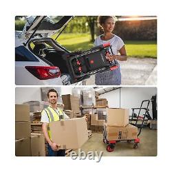 330LB Folding Hand Truck Heavy Duty Carrying, Combination of Four Wheels and