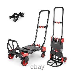 330LB Folding Hand Truck Heavy Duty Carrying, Combination of Four Wheels and