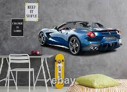 3D Blue Convertible A222 Car Wallpaper Mural Poster Transport Wall Stickers Zoe
