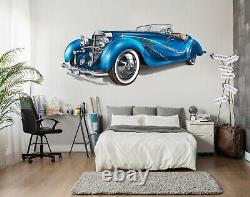 3D Convertible Deluxe A246 Car Wallpaper Mural Poster Transport Wall Stickers