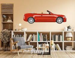 3D Red Convertible N026 Car Wallpaper Mural Poster Transport Wall Stickers Zoe