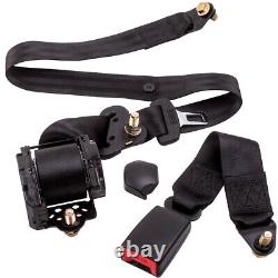 3 Point Safety Seat Belt Straps 1Set Heavy Duty Adjustable Retractable