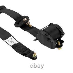 3 Point Safety Seat Belt Straps 1Set Heavy Duty Adjustable Retractable